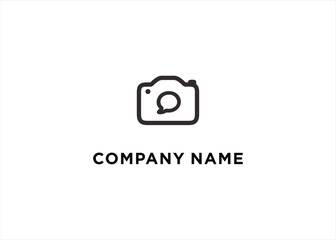 Chat camera logo template