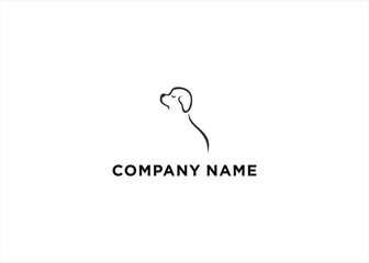 Dog logo design template inspiration vector illustration