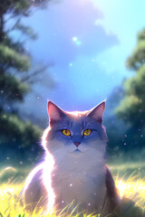 Obraz premium Magical Cat