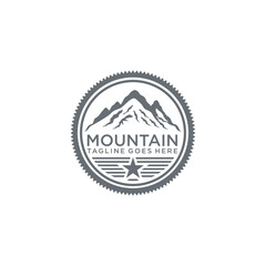 mountain logo design, vector illustration