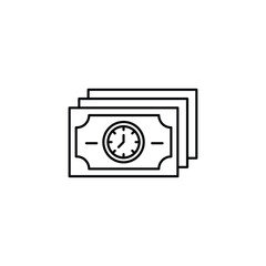 Fototapeta premium time is a money icon. outline icon