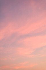 Beautiful vanilla sky on spring and summer season