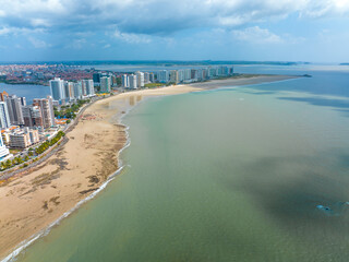 Aerial photo with drone of the city of São Luis do Maranhão in Brazil