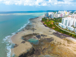 Aerial photo with drone of the city of São Luis do Maranhão in Brazil