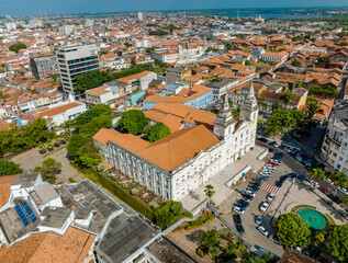 Aerial photo with drone of the city of São Luis do Maranhão in Brazil