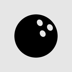 Obraz premium Bowling ball Icon Vector. trendy style illustration on white background..eps