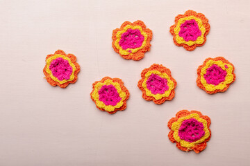 3D Häkelblume Blumen, Rosetten