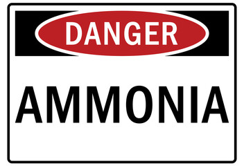 Ammonia sign and labels 