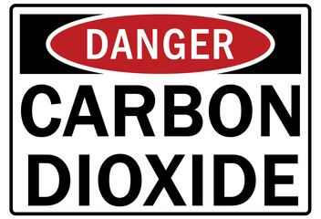 Carbon dioxide sign and labels 