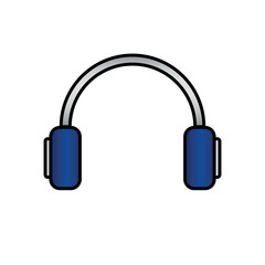 Headphones icon on white.