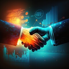 Unlock Financial Success with a Strong Business Handshake: Invest in the Stock Market for Prosperity and Growth