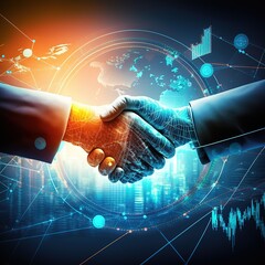 Unlock Financial Success with a Strong Business Handshake: Invest in the Stock Market for Prosperity and Growth