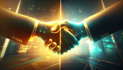 Unlock Financial Success with a Strong Business Handshake: Invest in the Stock Market for Prosperity and Growth