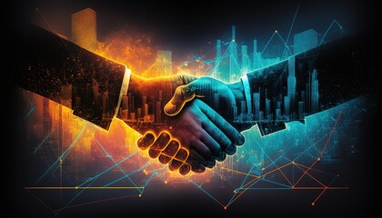 Unlock Financial Success with a Strong Business Handshake: Invest in the Stock Market for Prosperity and Growth