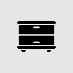 Dresser flat vector icon. Glyph style sign. trendy style on white background..eps