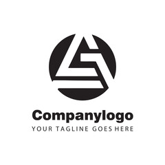 simple black letter ag for logo company design