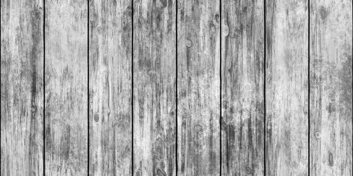 Seamless rustic wood planks background texture transparent overlay. Grungy hardwood floor, wall or deck repeat pattern. Vintage old weathered wooden displacement, bump or height map 3D rendering.
