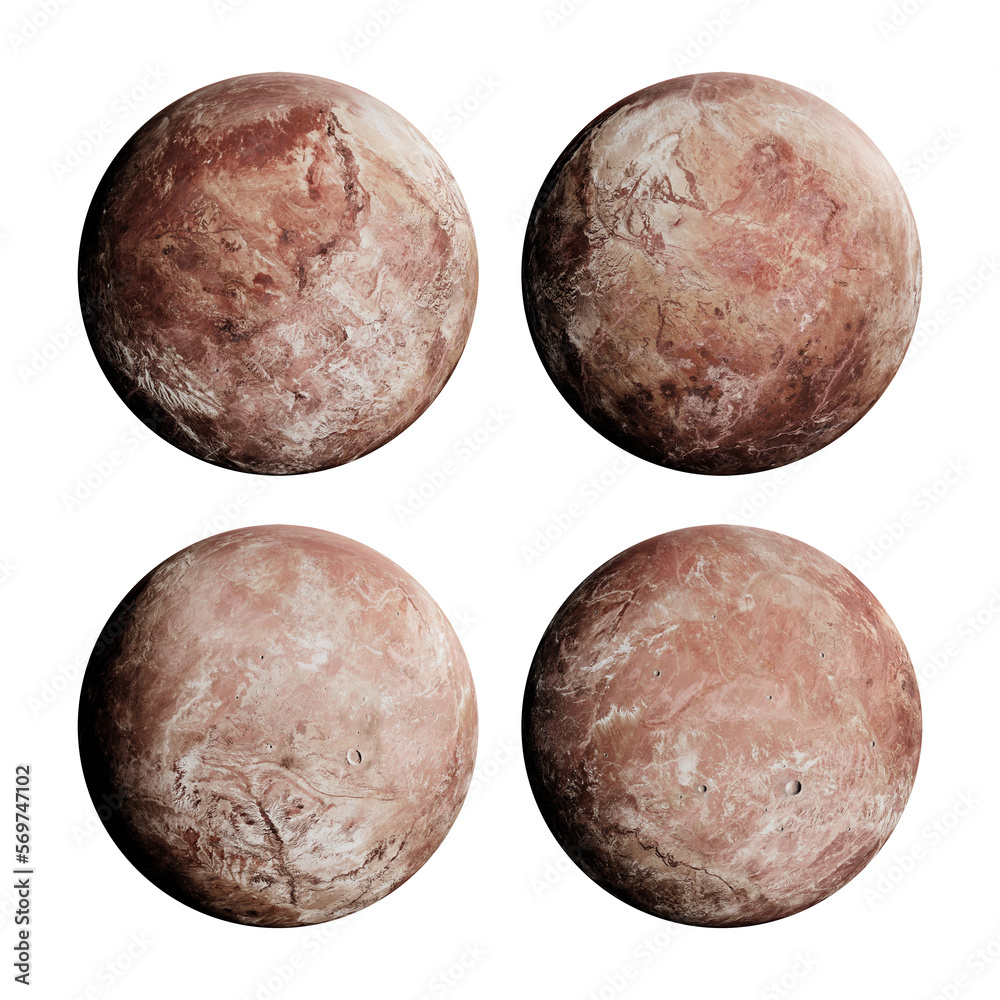 Wall mural 3d rendering planet makemake solar system universe