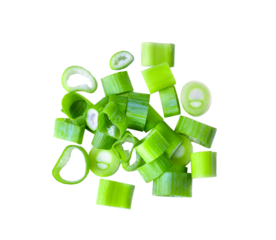 chopped green onions on  transparent png