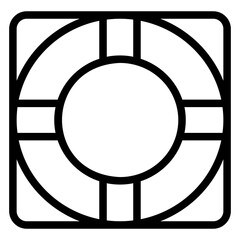 lifebuoy glyph icon