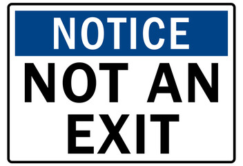 Not an exit sign and labels