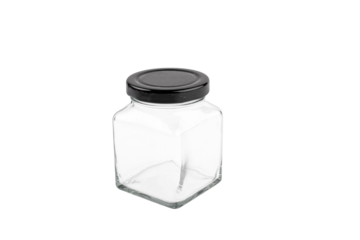 Glass jar isolated on transparent background with clipping path