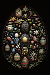 Designer Easter Eggs, Illustration, Generative AI