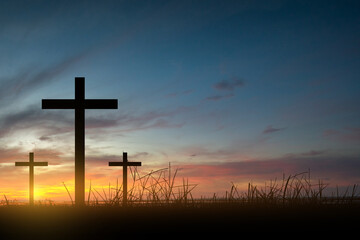 Christian Cross on the field