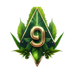 Delta 9 weed logo-Generative AI