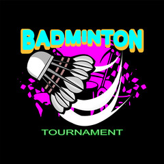 Batminton logo or icon illustration