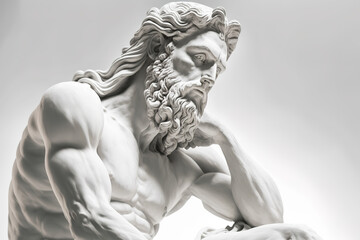Fototapeta na wymiar statue of a muscular man with a beard