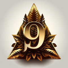 Gold Weed delta 9 logo-AI Generated 