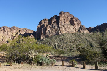 Salt River scenic landscapes delight the eye.  The banks of the Salt River in Tonto National Forest offer dramatic and breathtaking views. - 569754709