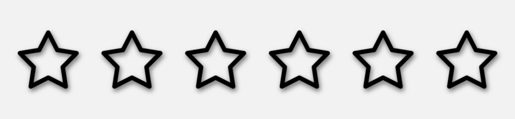5 star quality rating vector icons set