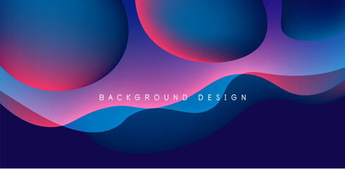 Abstract background fluid bubbles and wave elements. Template for covers, templates, flyers, placards, brochures, banners