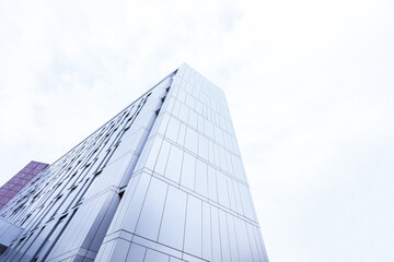 Fototapeta na wymiar tall building against a clear sky. close-up.