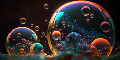 Abstract Color Bubbles, generative AI