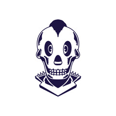 Skull head Punk illustration