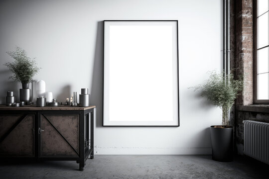 Close up Mock Up Frame | High Quality Mock up in Home Interior | Print Poster Artwork Mockup
