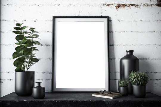 Close up Mock Up Frame | High Quality Mock up in Home Interior | Print Poster Artwork Mockup