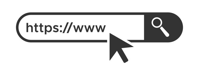 Address and navigation vector bar icon