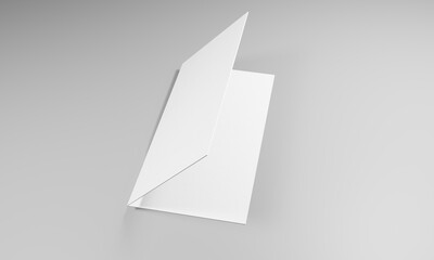 Blank portrait paper mock-up. brochure magazine, white changeable background/paper isolated on gray. good for your business mock-up