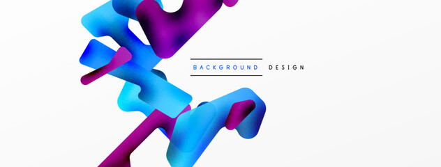 Colorful bright abstract shapes composition. Digital web futuristic template for wallpaper, banner, background, card, book Illustration, landing page