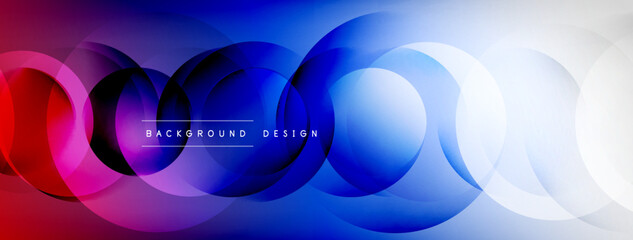 Light geometric abstract background with lines, circles