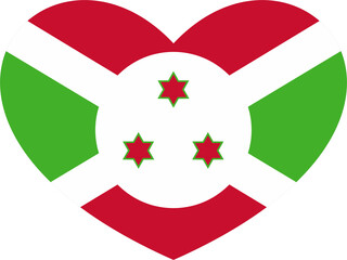 Burundi flag heart shape 102
