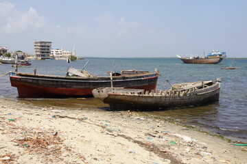 Fototapeta premium Kenya - Lamu Island - Lamu Town - Lamu Boats - Dhow