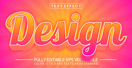 Design text editable style effect