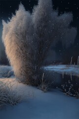 winter snow scene. Generative Ai.