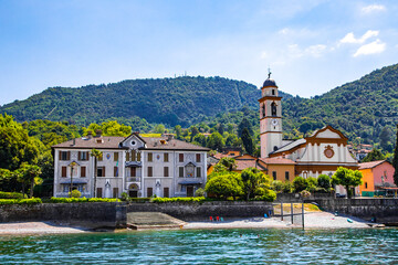 View of Tremezzo village in lake Como, Lombardy, Italy