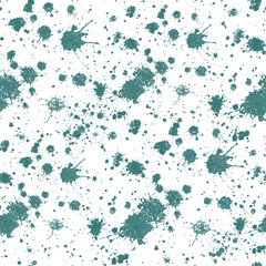 Blue splashes with white background seamless pattern